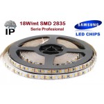 Tira LED 5 mts Flexible 90W 600 Led SMD 2835 IP65 Blanco Neutro Alta Luminosidad